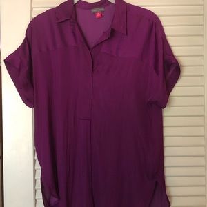 Vince Camuto- purple small - satin blouse